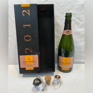 Veuve Clicquot Vintage Rosé 2012 Champagne Box, Empty Bottle, Cork, Foil & Cage